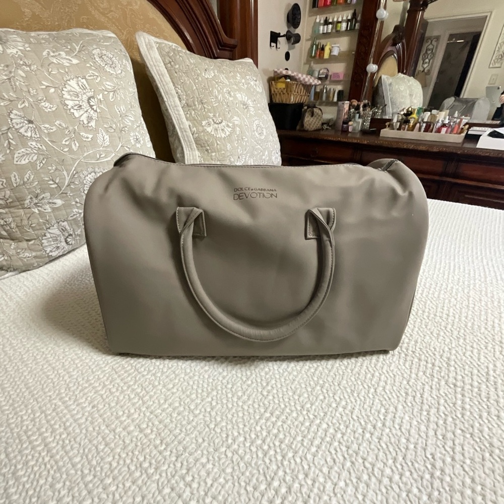 Dolce & Gabbana DEVOTION Taupe Duffle Bag
